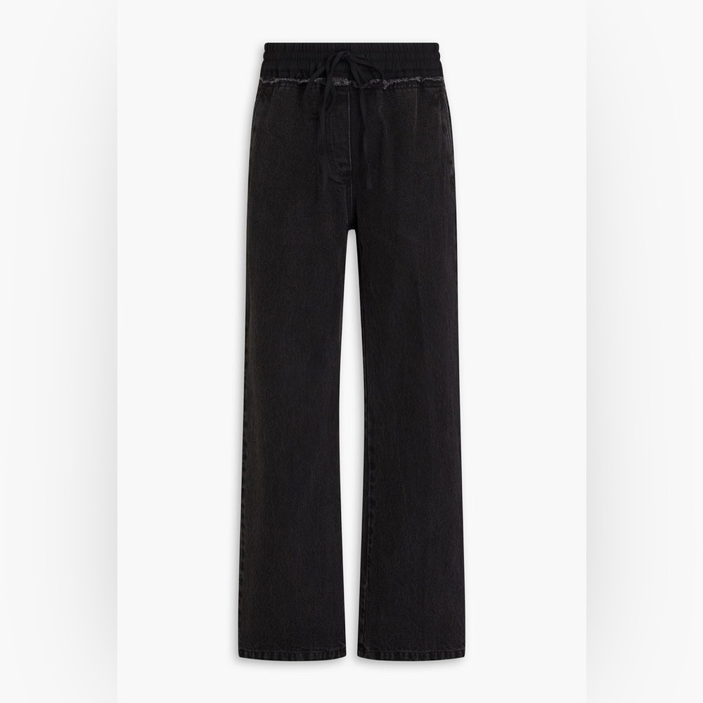 Phillip Lim Frayed High-Rise Straight Leg Jeans